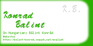 konrad balint business card