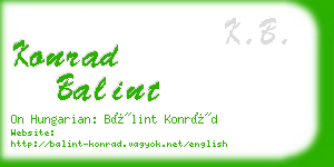 konrad balint business card